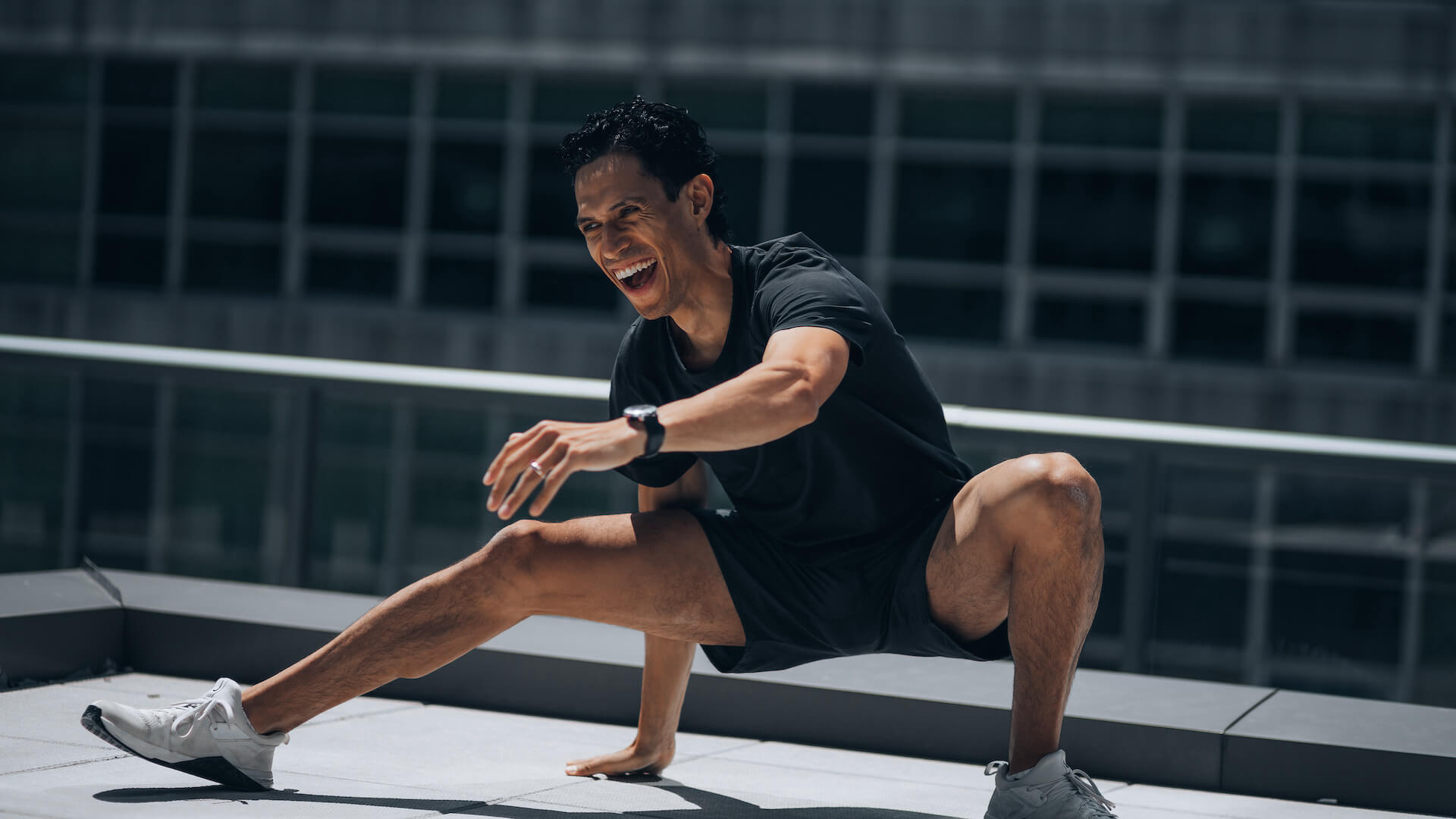 Antonio Montes coaching a movement session at the JAMFITNESS studio in East Toronto
